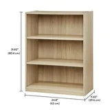 Mainstays 3-Shelf Bookcase with Adjustable Shelves, Birch