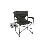 Ozark Trail Director Camping Chair, Green with Side Table for Outdoor, Adult, Camp Chair with Table