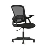 Mainstays Ergonomic Mesh Back Office Chair with Flip up arms, Black Fabric, 275lb, Mesh Back Office Chair