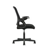 Mainstays Ergonomic Mesh Back Office Chair with Flip up arms, Black Fabric, 275lb, Mesh Back Office Chair