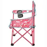 Ozark Trail Kids Arm Chair, 125lb Weight Capacity, Color Blue,Pink, Polyester Fabric & Steel Frame, Camping Chair