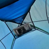 Ozark Trail 10 Person Dome Tent, Fiberglass Poles, Blue Color, Maximum Occupancy is 10 Person, 10 Person Family Dome Tent