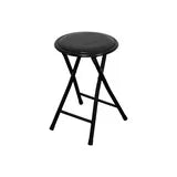 Mainstays Vinyl Folding Stool, Black folding vinyl stool