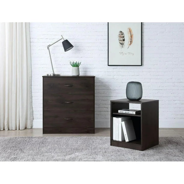 Mainstays Open Shelf Nightstand, White