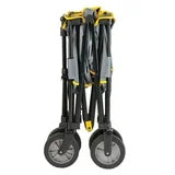 Coleman Camping Wagon, Heavy-Duty Collapsible Folding Wagon with Carry Bag, Grey with Yellow Accents, 5 cu. ft.