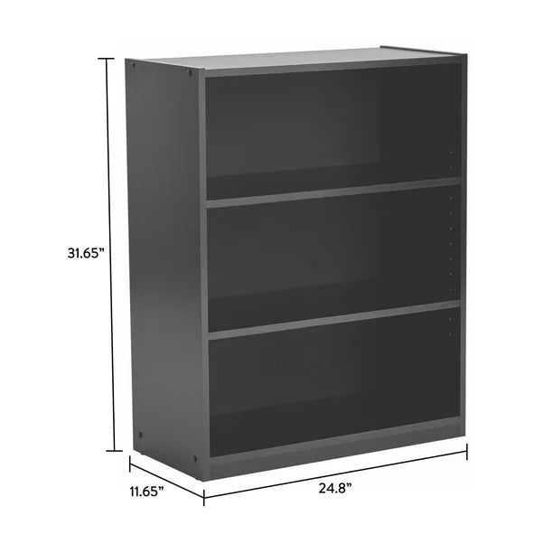 Mainstays 3-Shelf Bookcase with Adjustable Shelves, Birch