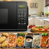 Mainstays 0.7 Cu ft Countertop Microwave Oven, 700 Watts , Black, Child Safety Lock