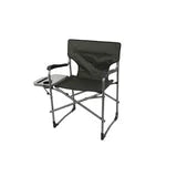 Ozark Trail Director Camping Chair, Green with Side Table for Outdoor, Adult, Camp Chair with Table
