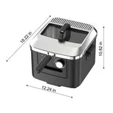 Mainstays 4L Deep Fryer, Stainless Steel Lid, Electric, New MS-202398CN, Black Matte