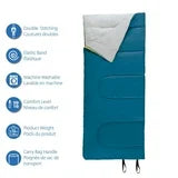 Ozark Trail 10C Sleeping Bag, 72"(L) x30" (W),Temp Rating +50℉/+10℃, Polyester Fabric, Blue, Sleeping Bag