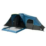 Ozark Trail 10 Person Dome Tent, Fiberglass Poles, Blue Color, Maximum Occupancy is 10 Person, 10 Person Family Dome Tent