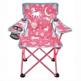 Ozark Trail Kids Arm Chair, 125lb Weight Capacity, Color Blue,Pink, Polyester Fabric & Steel Frame, Camping Chair