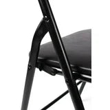 Enduro Black Padded Vinyl Folding Chair, 18 '' x 17.3'' x 30.7'', Padded folding chair