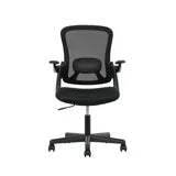 Mainstays Ergonomic Mesh Back Office Chair with Flip up arms, Black Fabric, 275lb, Mesh Back Office Chair