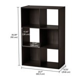 Mainstays 6-Cube Organizer, Espreso