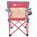 Ozark Trail Kids Arm Chair, 125lb Weight Capacity, Color Blue,Pink, Polyester Fabric & Steel Frame, Camping Chair