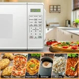 Mainstays 0.7 Cu ft Countertop Microwave Oven, 700 Watts， White, Child Safety Lock