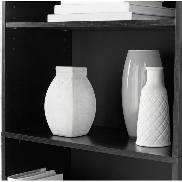 Mainstays 5-Shelf Bookcase with Adjustable Shelves, True Black Oak