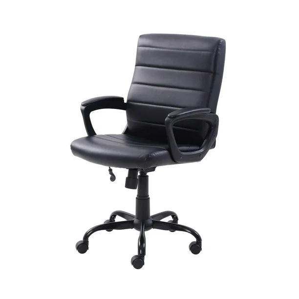 Mainstays Bonded Leather Mid-Back Manager's Office Chair, Bonded Leather Upholstery