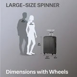 JT 28IN HARDSIDE CHR, Travel Spinner Wheels Suitcase