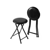 Mainstays Vinyl Folding Stool, Black folding vinyl stool