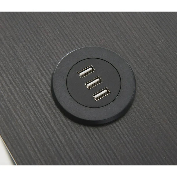 Mainstays 2 Drawers Computer Desk with USB Charger, 39.4' Study Writing Table, White Finish., Mainstays 2 Drawers Computer Desk with USB Charger