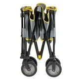 Coleman Camping Wagon, Heavy-Duty Collapsible Folding Wagon with Carry Bag, Grey with Yellow Accents, 5 cu. ft.
