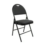Mainstays Fabric Folding Chair Black, Comfortable Fabric Folding Chair