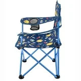Ozark Trail Kids Folding Arm Chair, 125lb Weight Capacity, Blue, Polyester Fabric & Steel Frame, Camping Chair