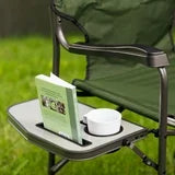 Ozark Trail Director Camping Chair, Green with Side Table for Outdoor, Adult, Camp Chair with Table