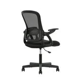 Mainstays Ergonomic Mesh Back Office Chair with Flip up arms, Black Fabric, 275lb, Mesh Back Office Chair
