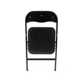 Enduro Black Padded Vinyl Folding Chair, 18 '' x 17.3'' x 30.7'', Padded folding chair