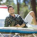 INTEX Camping Mat / Jr. Cot Camping Air Mattress, 26.5in x 72.5in x 6.75in, Plush top and laminated bottom