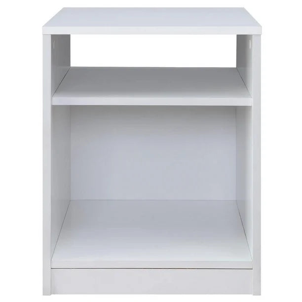 Mainstays Open Shelf Nightstand, White