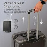 JT 28IN HARDSIDE CHR, Travel Spinner Wheels Suitcase