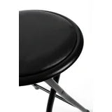 Mainstays Vinyl Folding Stool, Black folding vinyl stool
