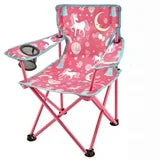 Ozark Trail Kids Arm Chair, 125lb Weight Capacity, Color Blue,Pink, Polyester Fabric & Steel Frame, Camping Chair