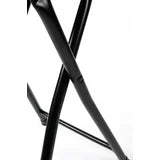 Mainstays Vinyl Folding Stool, Black folding vinyl stool