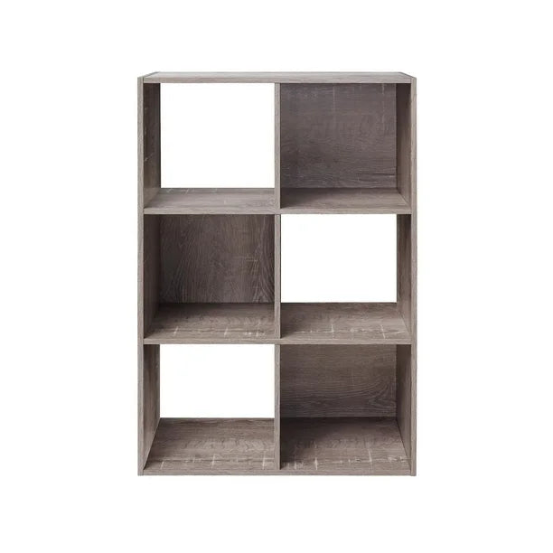 Mainstays 6-Cube Organizer, Rustic Brown