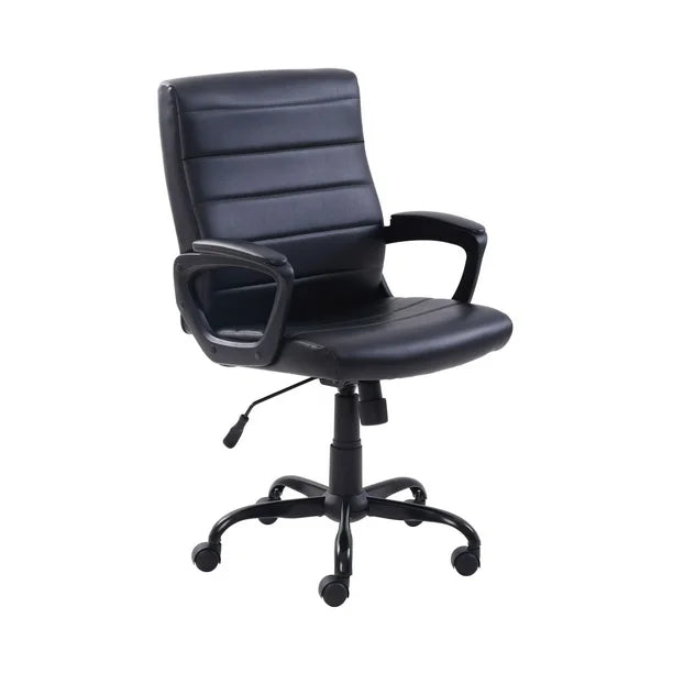 Mainstays Bonded Leather Mid-Back Manager's Office Chair, Bonded Leather Upholstery