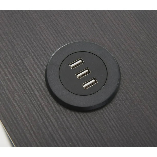 Mainstays 2 Drawers Computer Desk with USB Charger, 39.4' Study Writing Table, White Finish., Mainstays 2 Drawers Computer Desk with USB Charger