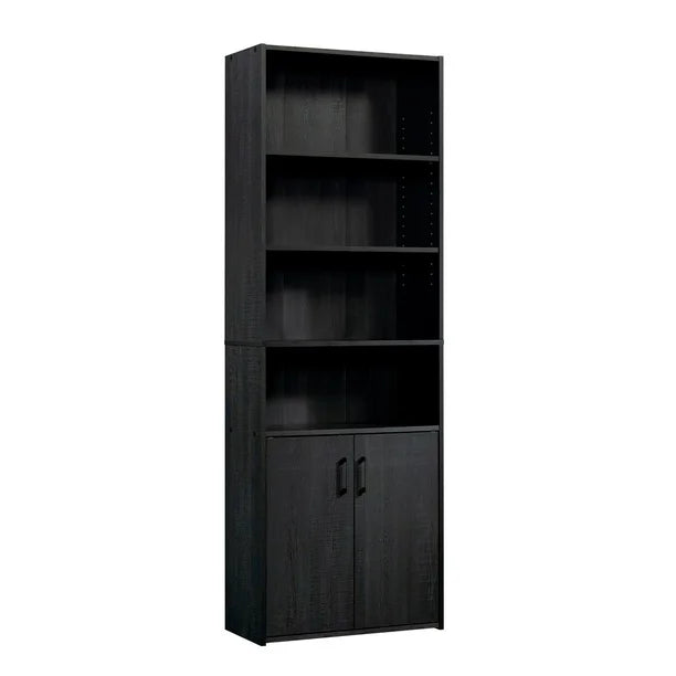 Mainstays Traditional 5 Shelf Bookcase with Doors, Bookcase
