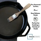 Mainstays 12-inch Cast Iron Skillet, Hand Wash, MS 12-Inch Cast Iron Skillet