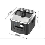 Mainstays 4L Deep Fryer, Stainless Steel Lid, Electric, New MS-202398CN, Black Matte