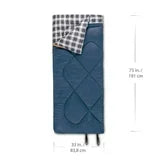 Ozark Trail 5C Sleeping Bag, 75"(L) x33" (W),Temp Rating +41℉/+5℃, Polyester Fabric, Blue, Sleeping Bag