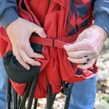 Ozark Trail Padded Club Chair, Lounger, Red Black, Adults, Polyester, padded camp lounger