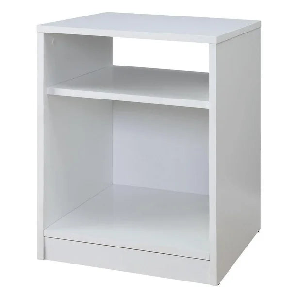 Mainstays Open Shelf Nightstand, White