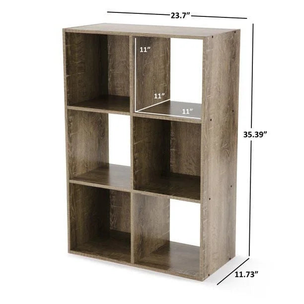 Mainstays 6-Cube Organizer, Rustic Brown