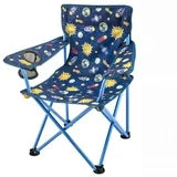 Ozark Trail Kids Folding Arm Chair, 125lb Weight Capacity, Blue, Polyester Fabric & Steel Frame, Camping Chair