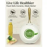 Gotham Steel Naturals Cream 15 Pc Heavy Duty Nonstick Ceramic Cookware Set With Cooking Utensils, Gotham Steel 15 pc Cream Cookware Set